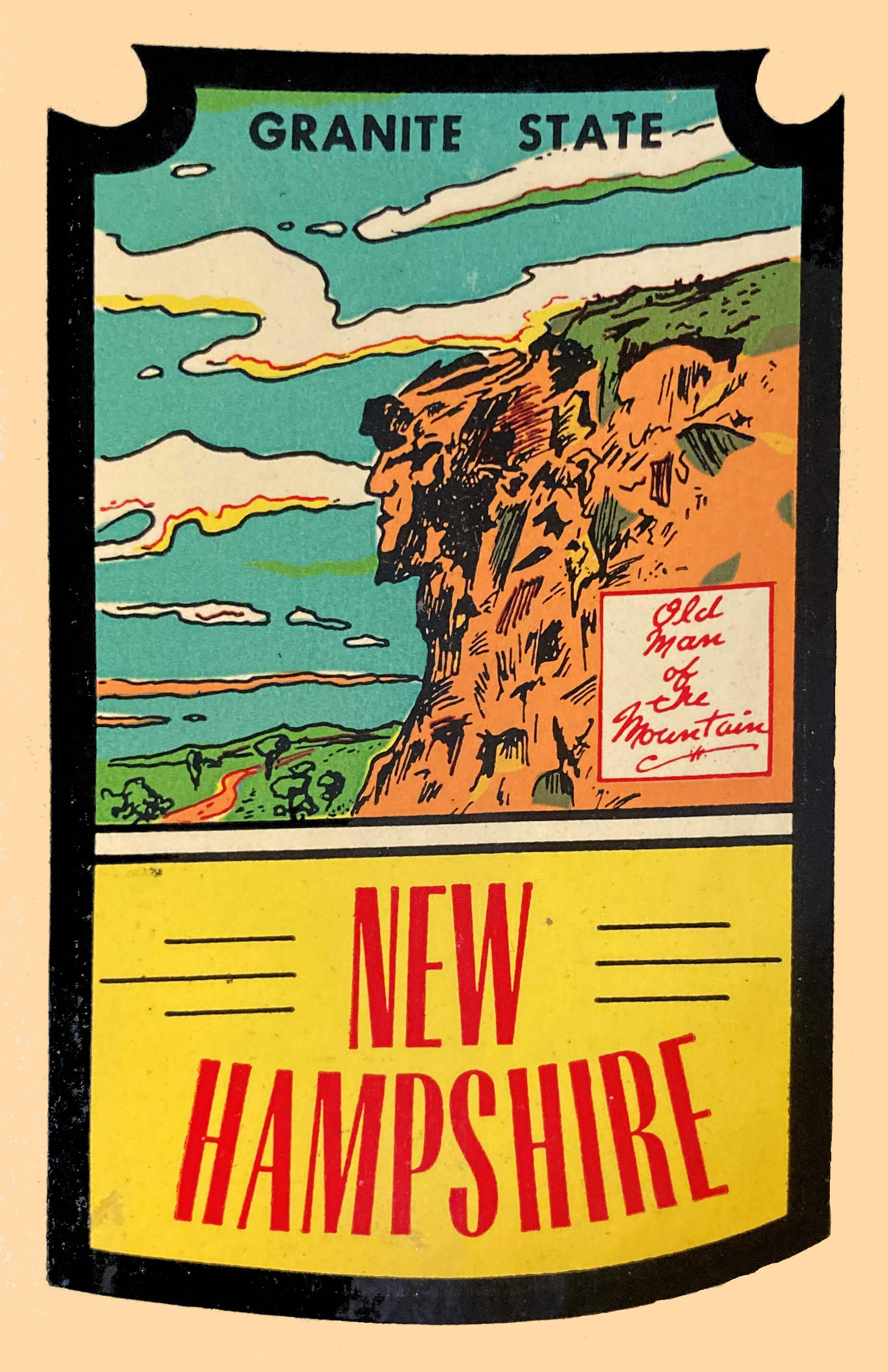 (image for) New Hampshire Vintage Vacation Sticker